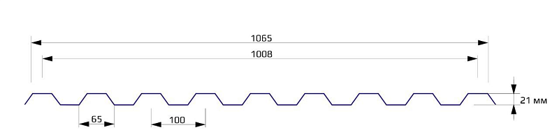 Профнастил НС 21 1070 Printech 0.45 Камень