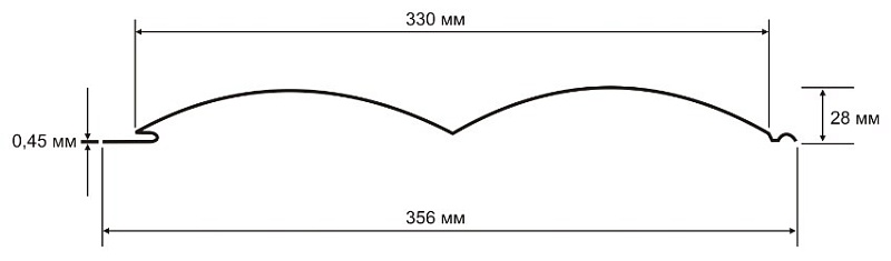 Сайдинг Блок Хаус 0.45 Полиэстер RAL 1015